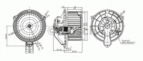Вентилятор салона BOSCH F 006 B10 310 Вентилятор салона BOSCH F 006 B10 310