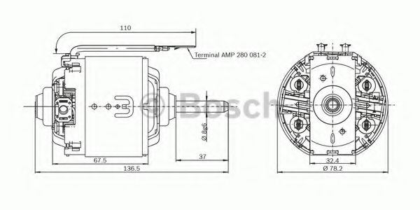 Вентилятор салона BOSCH F 006 B10 353 Вентилятор салона BOSCH F 006 B10 353