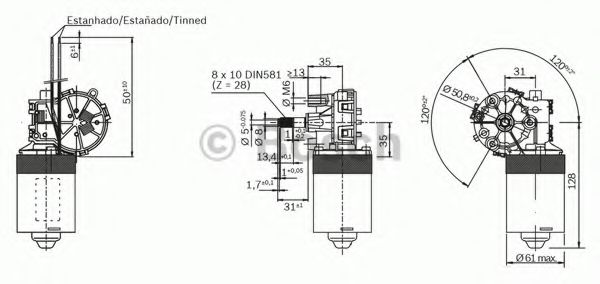 Двигатель стеклоочистителя BOSCH F 006 B20 092