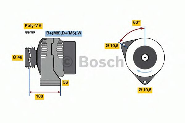 Генератор BOSCH 0 124 325 226 Генератор BOSCH 0 124 325 226