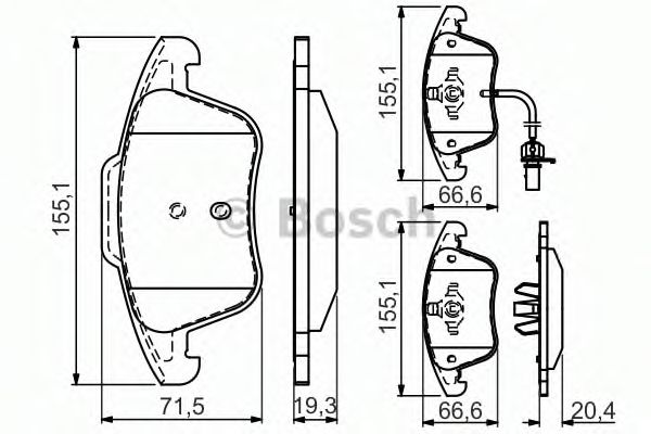 Тормозные колодки BOSCH 0 986 494 538