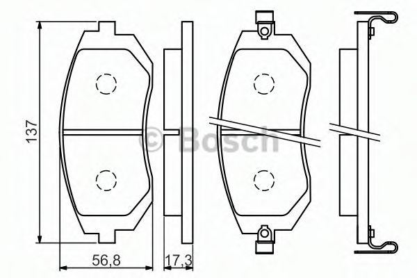 Тормозные колодки BOSCH 0 986 494 558