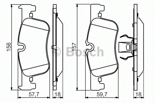 Тормозные колодки BOSCH 0 986 494 561