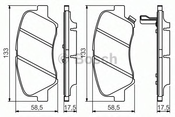 Тормозные колодки BOSCH 0 986 494 563