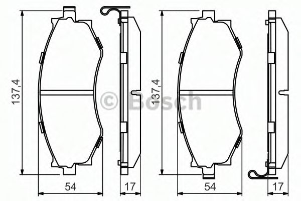 Тормозные колодки BOSCH 0 986 494 571