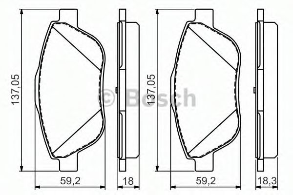 Тормозные колодки BOSCH 0 986 494 564