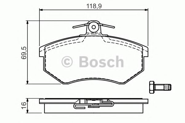Тормозные колодки BOSCH 0 986 494 544