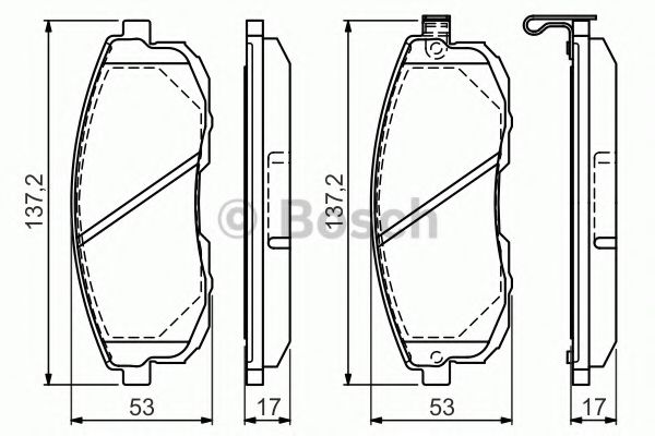 Тормозные колодки BOSCH 0 986 494 546