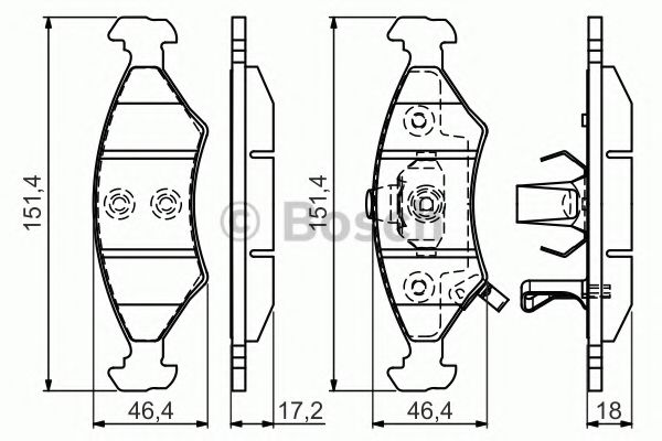 Тормозные колодки BOSCH 0 986 494 547