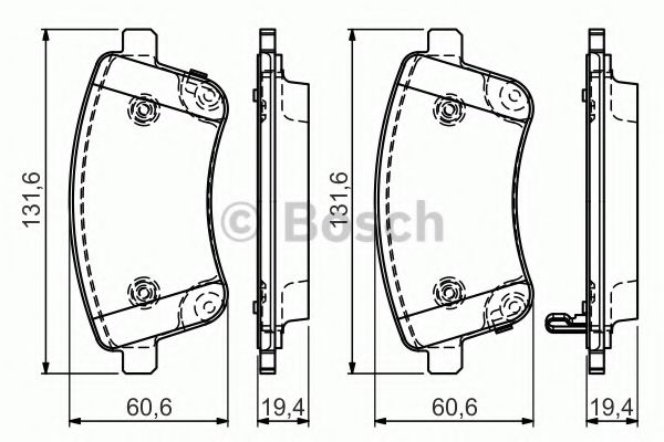 Тормозные колодки BOSCH 0 986 494 552