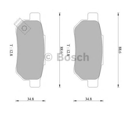 Тормозные колодки BOSCH 0 986 505 909