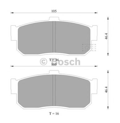 Тормозные колодки BOSCH 0 986 505 972