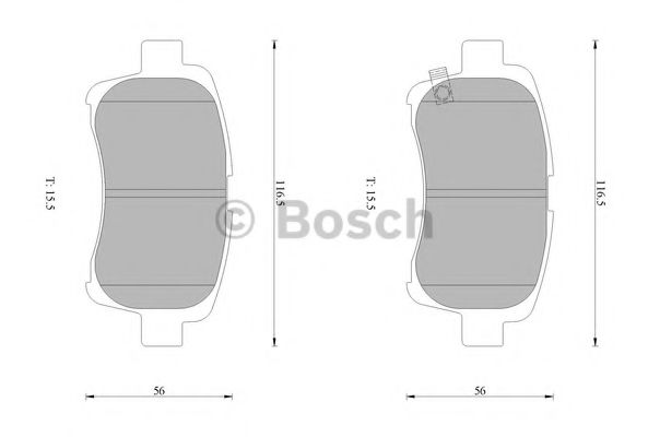 Тормозные колодки BOSCH 0 986 AB1 014