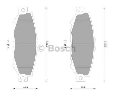 Тормозные колодки BOSCH 0 986 AB2 443