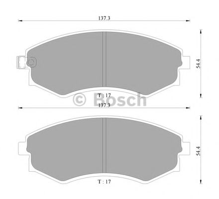 Тормозные колодки BOSCH 0 986 AB9 038