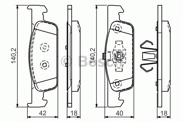 Тормозные колодки BOSCH 0 986 TB3 172