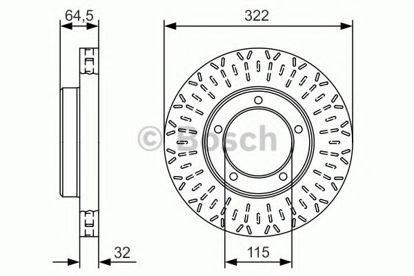 Тормозной диск BOSCH 0 986 479 A64