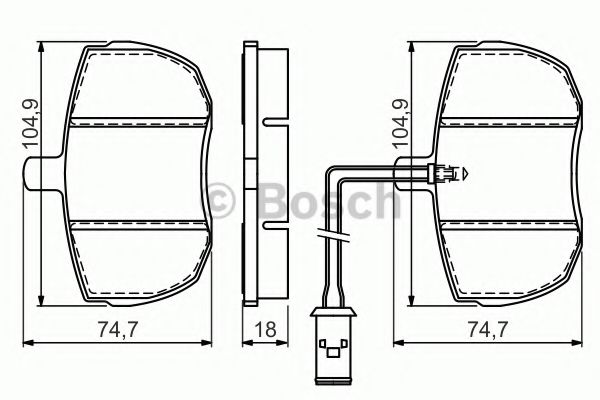 Тормозные колодки BOSCH 0 986 494 535