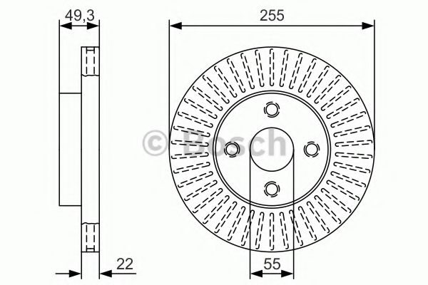 Тормозной диск BOSCH 0 986 479 T11