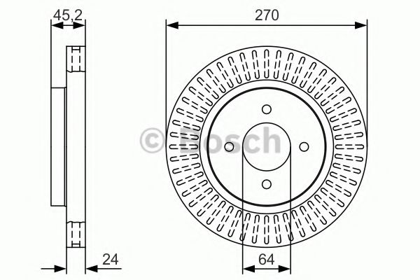 Тормозной диск BOSCH 0 986 479 T28