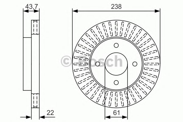 Тормозной диск BOSCH 0 986 479 T42