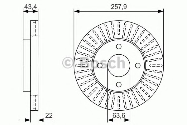 Тормозной диск BOSCH 0 986 479 T66