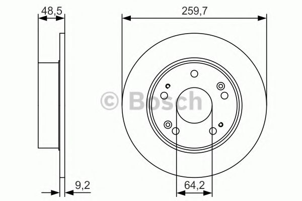 Тормозной диск BOSCH 0 986 479 T81