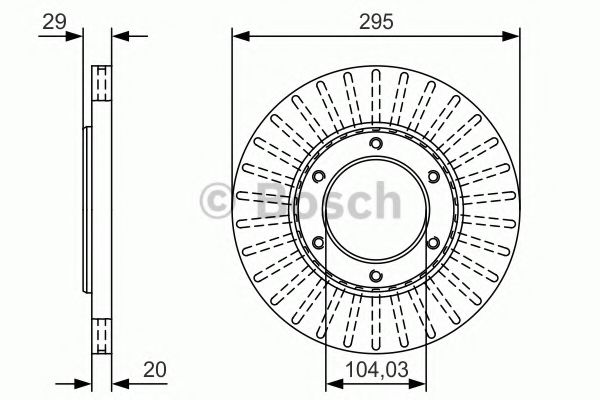 Тормозной диск BOSCH 0 986 479 U33