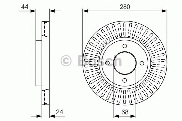 Тормозной диск BOSCH 0 986 479 U62