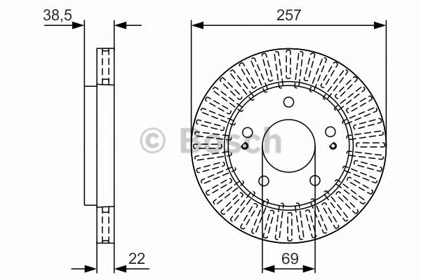 Тормозной диск BOSCH 0 986 479 U71