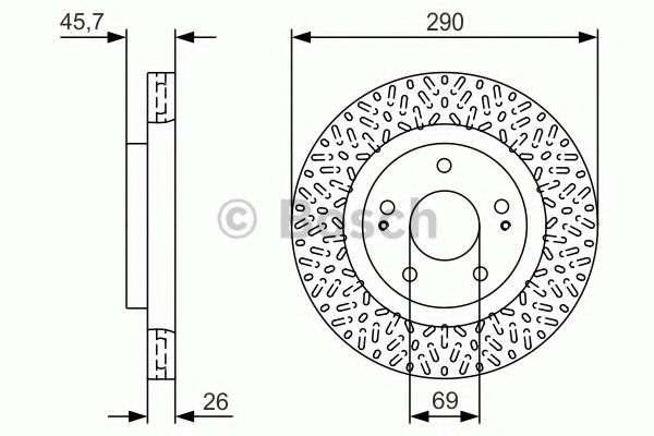Тормозной диск BOSCH 0 986 479 U80