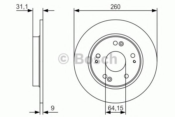 Тормозной диск BOSCH 0 986 479 V21