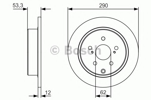 Тормозной диск BOSCH 0 986 479 V25