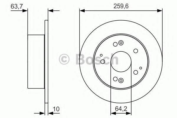Тормозной диск BOSCH 0 986 479 V39