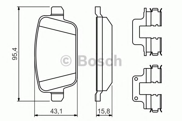 Тормозные колодки BOSCH 0 986 494 639