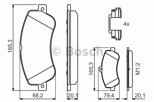 Тормозные колодки BOSCH 0 986 494 648 Тормозные колодки BOSCH 0 986 494 648