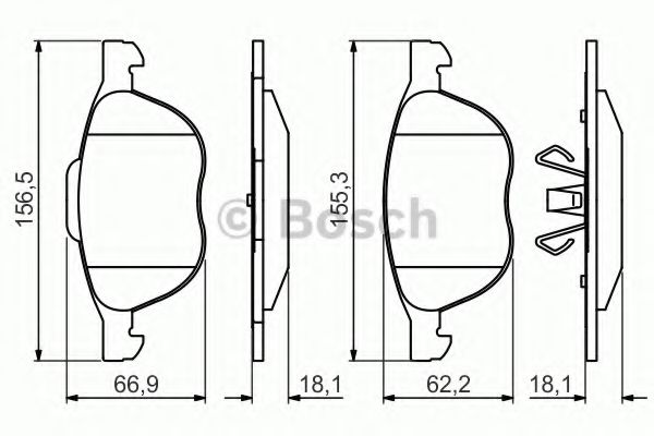 Тормозные колодки BOSCH 0 986 495 215