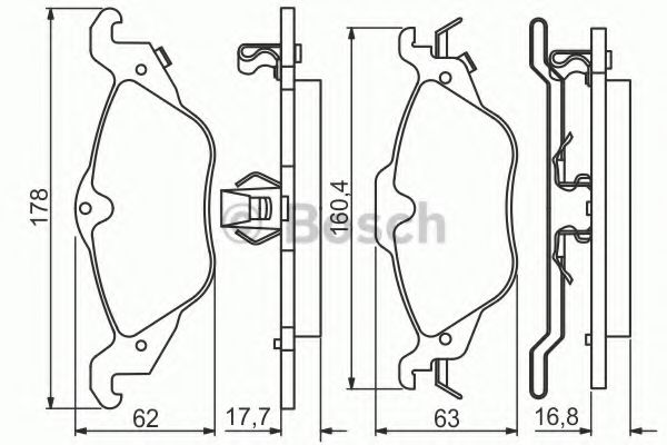 Тормозные колодки BOSCH 0 986 495 223