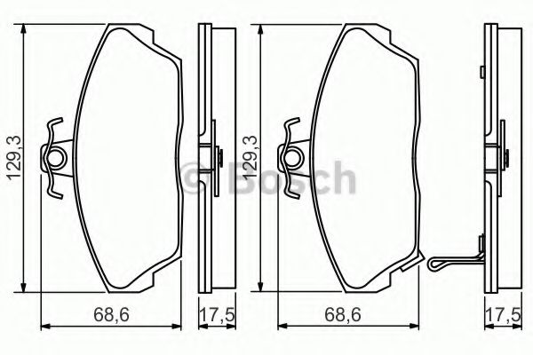 Тормозные колодки BOSCH 0 986 495 233