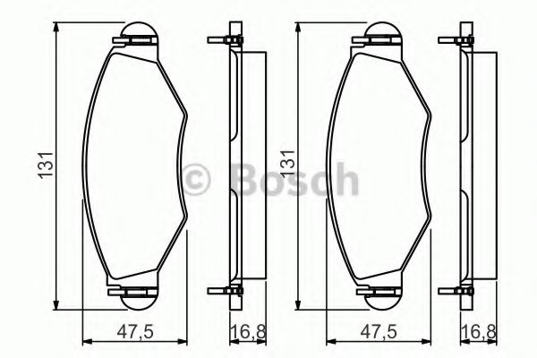 Тормозные колодки BOSCH 0 986 495 244