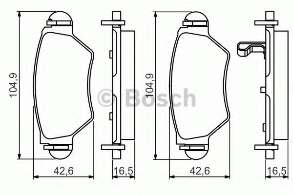 Тормозные колодки BOSCH 0 986 495 250