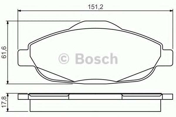 Тормозные колодки BOSCH 0 986 495 266