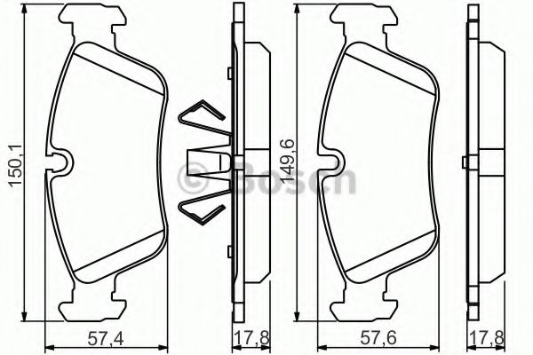 Тормозные колодки BOSCH 0 986 495 276