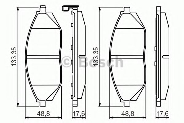 Тормозные колодки BOSCH 0 986 495 349