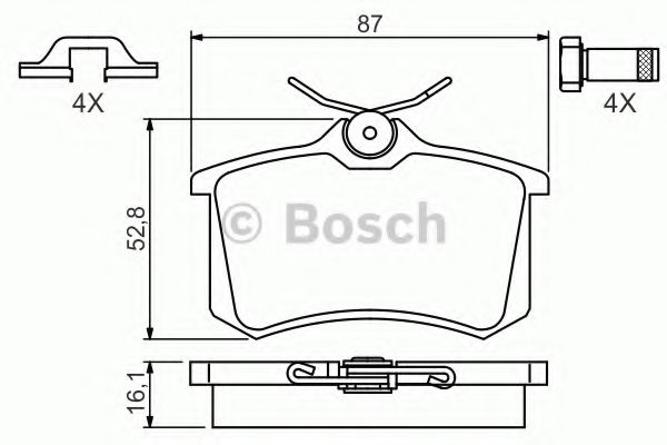 Тормозные колодки BOSCH 0 986 494 621