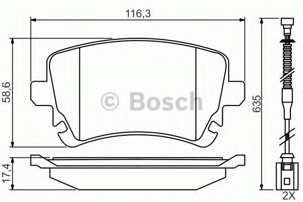 Тормозные колодки BOSCH 0 986 494 669