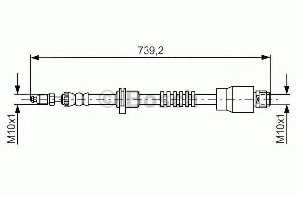 Тормозной шланг BOSCH 1 987 481 677