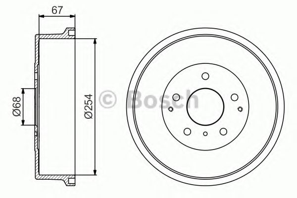 Тормозной барабан BOSCH 0 986 477 162
