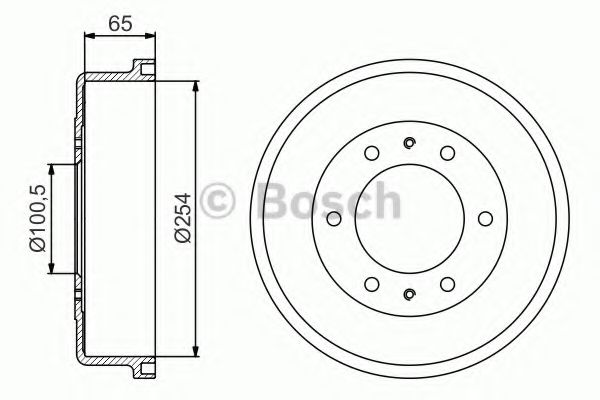 Тормозной барабан BOSCH 0 986 477 163