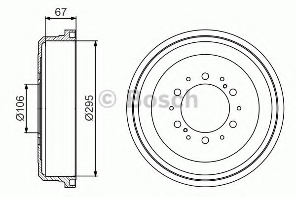Тормозной барабан BOSCH 0 986 477 167